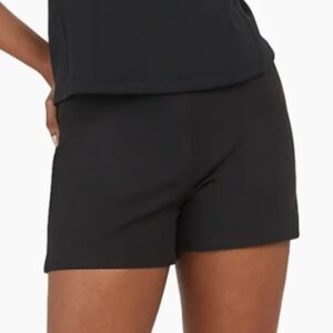 Spanx Polished Stretch Cotton Pull-On Black Shorts Women's Size XL